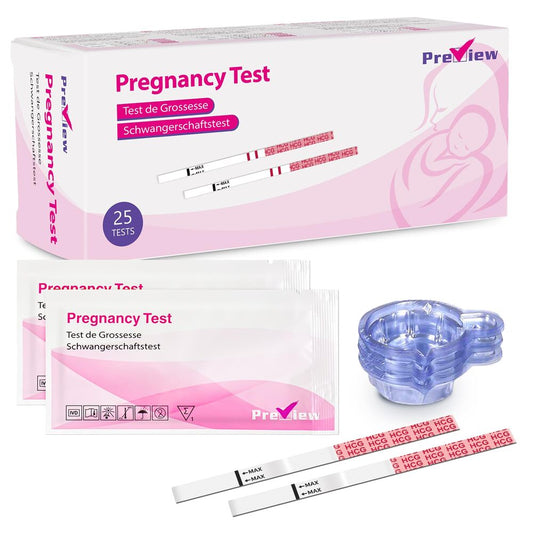 Pregnancy Test Strips 25x Early Pregnancy Tests with Urine Cup