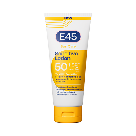 E45 SPF50+ Sensitive Sun Cream for Face with Hyaluronic Acid