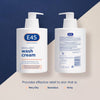 E45 Cream Body Wash 250 ml - Dermatological Emollient Wash Cream