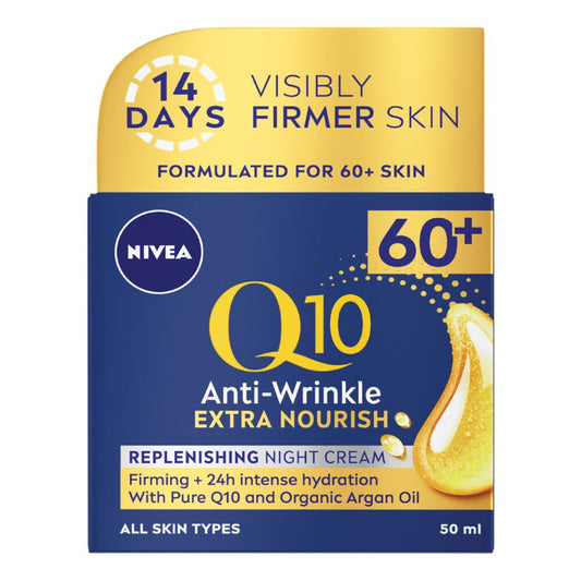 NIVEA Q10 Power 60 + Skin Anti-Wrinkle + Replenishing Night Cream (50 ml)