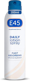 E45 Spray Moisturiser 200 ml - Daily Lotion Moisturiser Spray for Dry Sensitive Skin