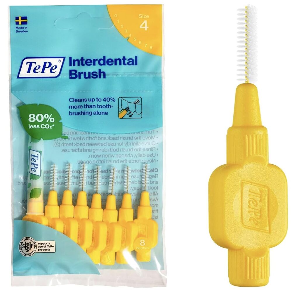 Tepe Interdental Brushes Fine Set of 24 0.7 mm Yellow