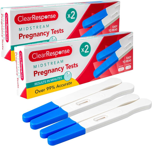 Pregnancy Tests Kit 2 Pack, Clear Early Response Midstream Home Testing Strips