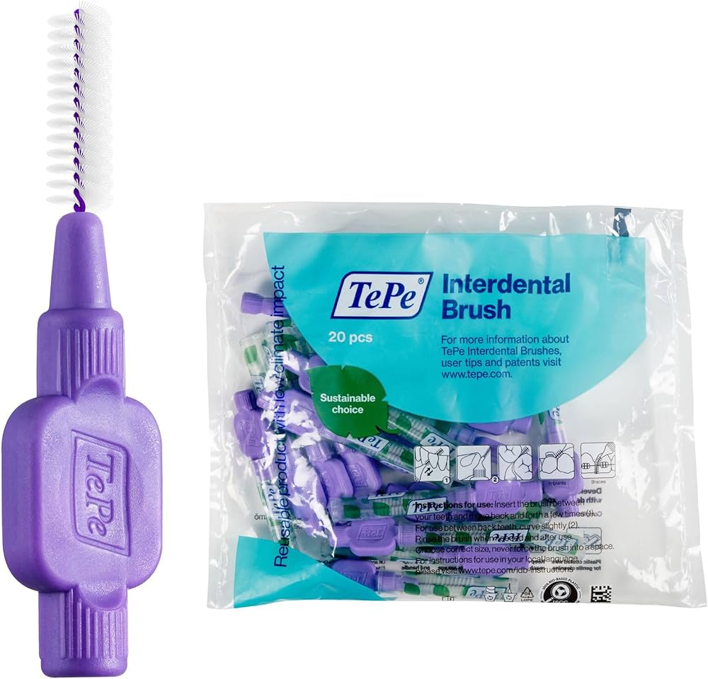 TePe Interdental Brush, Original, Purple, 1.1 mm/ISO 6, 20pcs,